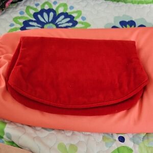 Chic Red Velvet Clutch